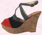 Shoe 3 - Faith Footwear - Style 'Holdin' Wedge in red/black/grey/cork - �55.